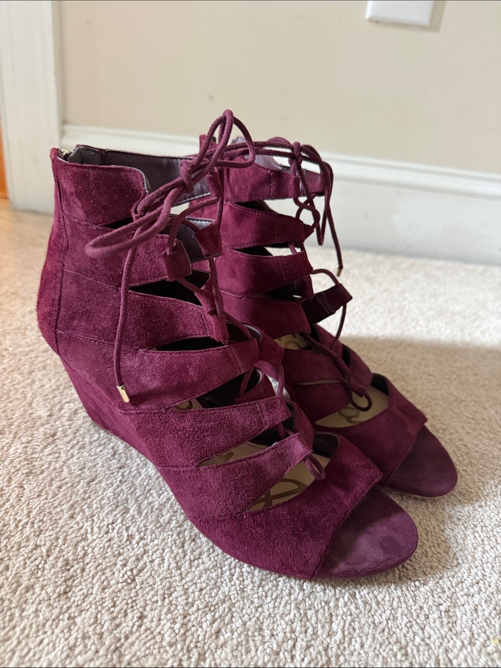Sam Edelman “Santina” Gladiator Wedge Sandals size 7.5